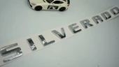 DK Tuning Silverado Bagaj Gümüş Yazı Logo Chevrolet İle Uyumlu - 1