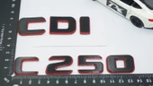 DK Tuning C 250 CDi Bagaj Kırmızı Siyah ABS Yazı Logo Benz İle Uyumlu - 2