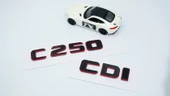 DK Tuning C 250 CDi Bagaj Kırmızı Siyah ABS Yazı Logo Benz İle Uyumlu - 3