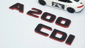 DK Tuning A 200 CDi Bagaj Kırmızı Siyah ABS Yazı Logo Benz İle Uyumlu - 4