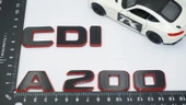 DK Tuning A 200 CDi Bagaj Kırmızı Siyah ABS Yazı Logo Benz İle Uyumlu - 2