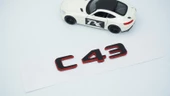 DK Tuning C 43 Bagaj Kırmızı Siyah ABS Yazı Logo Benz İle Uyumlu - 3
