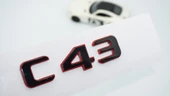 DK Tuning C 43 Bagaj Kırmızı Siyah ABS Yazı Logo Benz İle Uyumlu - 1