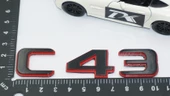 DK Tuning C 43 Bagaj Kırmızı Siyah ABS Yazı Logo Benz İle Uyumlu - 2