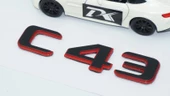 DK Tuning C 43 Bagaj Kırmızı Siyah ABS Yazı Logo Benz İle Uyumlu - 4