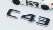 DK Tuning C 43 Bagaj Gri Siyah ABS Yazı Logo Benz İle Uyumlu - 4