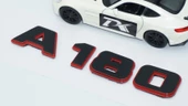 DK Tuning A 180 Bagaj Kırmızı Siyah ABS Yazı Logo Benz İle Uyumlu - 4