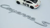 DK Tuning Porsche Cayenne S Bagaj 3M 3D Gri ABS Yazı Logo Amblem - 4