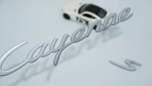 DK Tuning Porsche Cayenne S Bagaj 3M 3D Gri ABS Yazı Logo Amblem - 1