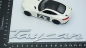 DK Tuning Porsche Taycan Bagaj 3M 3D Gri ABS Yazı Logo Amblem thumbnail 3