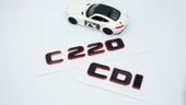 DK Tuning C 220 CDi Bagaj Kırmızı Siyah ABS Yazı Logo Benz İle Uyumlu - 3