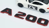 DK Tuning A 200 Bagaj Kırmızı Siyah ABS Yazı Logo Benz İle Uyumlu - 4