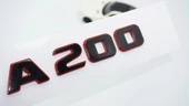 DK Tuning A 200 Bagaj Kırmızı Siyah ABS Yazı Logo Benz İle Uyumlu - 1