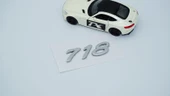 DK Tuning Porsche 718 Bagaj 3M 3D Gri ABS Yazı Logo Amblem - 3