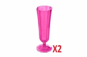 Porland Pembe Flüt Şampanya Bardağı 130cc 2li 04FIA001713 - 1