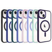 iPhone 15 Kılıf Wireless Şarj Özellikli Krom Magsafe Silikon Kapak Kılıf thumbnail 2