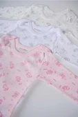 BABYTOO 3'LÜ KARIŞIK DESENLİ UZUN KOLLU BEBEK ÇITÇITLI BADİ - 3