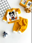 Neşeli Bebekler Mickey Kabartma Desen Welsoft Takım Sarı - 1