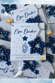 50 Adet Zincirli Ahşap Yıldız Anahtarlık Bebek Hediyeliği Fil & Balon Konsept - 1