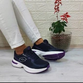 Lotto Charlıson Siyah-Mor Hafızalı İç Taban Bayan Spor Ayakkabı thumbnail 3