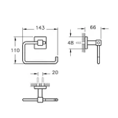 A44997-Artema Q-line Tuvalet Kağıtlığı - Kapaksız - Krom - 2