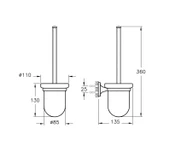 A44948-Vitra Marin Tuvalet Fırçalığı - Duvardan - Krom - 2