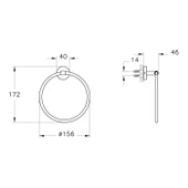 A44101-Vitra Base 200 Krom Halka Havluluk - 2