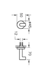 A44787-Vitra Minimax Askı - Tekli - Krom - 2