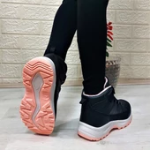 Jump 29194 Siyah-Pembe Cırtlı Fuspetli Kaymaz Kız Çocuk Bot thumbnail 6