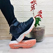 Jump 29194 Siyah-Pembe Cırtlı Fuspetli Kaymaz Kız Çocuk Bot thumbnail 2