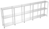 3 Katlı 5'li Galvaniz Çelik Raf - Depo, Arşiv, Kiler, Dosya, Market Rafı  43x60 cm 50 cm 1.00 mm - 1
