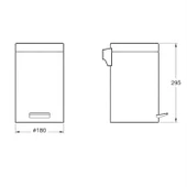 A44055-Vitra Arkitekta Çöp Kovası - 4,5 Lt - Parlak Paslanmaz Çelik - 2