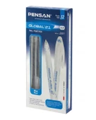 Pensan Global Tükenmez Kalem 0.5 mm Mavi 12 Adet - 2