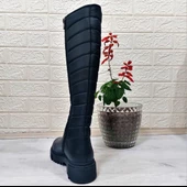 M.P 2752 Siyah Fermuarlı İçi Kürklü 46cm Paraşüt Bayan Çizme - 8