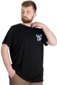 Mode XL Büyük Beden Erkek T-shirt GAME OVER 23130 Siyah thumbnail 4