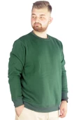 Mode XL Büyük Beden Erkek Sweatshirt  Basic 20131 Nefti thumbnail 2