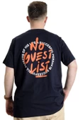 Mode XL Büyük Beden Erkek T-shirt NO GUEST LIST 23152 Lacivert - 2