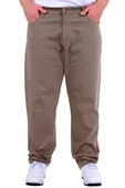 Mode XL Büyük Beden Erkek Gabardin Pantolon 5 Cep Doğa Classic 22920 Bej thumbnail 5