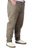 Mode XL Büyük Beden Erkek Gabardin Pantolon 5 Cep Doğa Classic 22920 Bej thumbnail 3