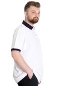 Mode XL Büyük Beden Erkek Polo T-shirt POTENT 23348 Beyaz - 3