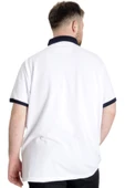 Mode XL Büyük Beden Erkek Polo T-shirt POTENT 23348 Beyaz - 4