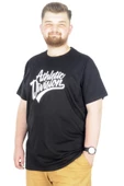 Mode XL Büyük Beden T-Shirt Bis Yaka Division 22194 Siyah - 1