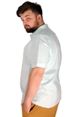 Mode XL Büyük Beden Erkek No Pocket Lycra Poplin 20353 Mint Yeşili thumbnail 3
