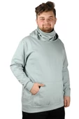 Mode XL Büyük Beden Erkek Sweatshirt Arm Mask 21505 Yeşil - 2