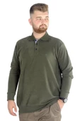 Mode XL Erkek Sweatshirt  Polo Vnz Selanik 20440 Haki thumbnail 1