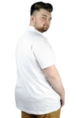 Mode XL Büyük Beden Erkek T shirt Polo MDX Club 22305 Beyaz thumbnail 4