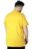 Mode XL Büyük Beden Tshirt Baskılı Flu 22152 Hardal thumbnail 2