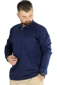 Mode XL Erkek Uzun Kol Polo Cepli İnterlok M 22460 İndigo - 1