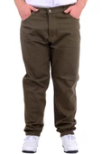 Mode XL Büyük Beden Erkek Gabardin Pantolon 5 Cep Doğa Classic 22920 Haki thumbnail 4