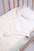 Babyhola Organik %100 Triko Velsoft Bebek Battaniye Yenidoğan Hastane Çıkışı 3-18 ay 4044 - 4